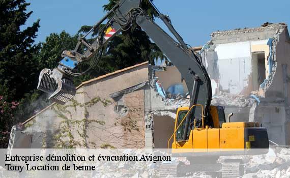 Entreprise démolition et évacuation  avignon-84000 Tony Location de benne