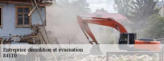 Entreprise démolition et évacuation  crestet-84110 Tony Location de benne