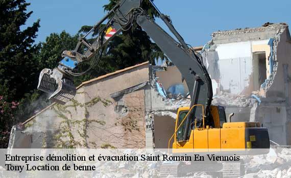 Entreprise démolition et évacuation  saint-romain-en-viennois-84110 Tony Location de benne