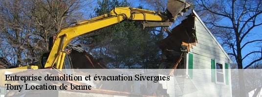Entreprise démolition et évacuation  sivergues-84400 Tony Location de benne