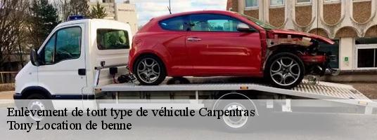 Enlèvement de tout type de véhicule  carpentras-84200 Tony Location de benne